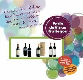 Feria de vinos gallegos con cata gratuíta en Santa Cecilia
