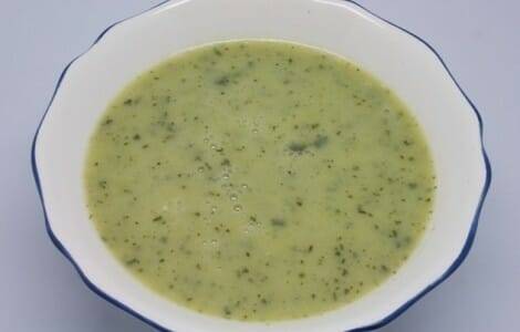 Crema de calabacín y queso