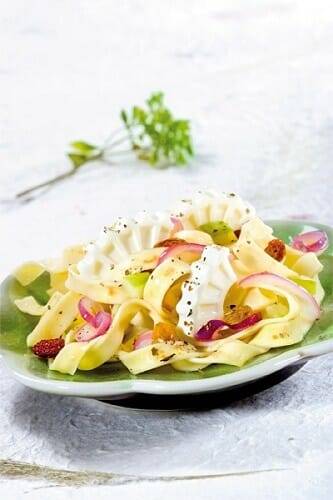 Tagliatelle fresco con queso fresco