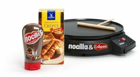 La receta con la mayor puntuación ganará un kit crepera de Nocilla como éste