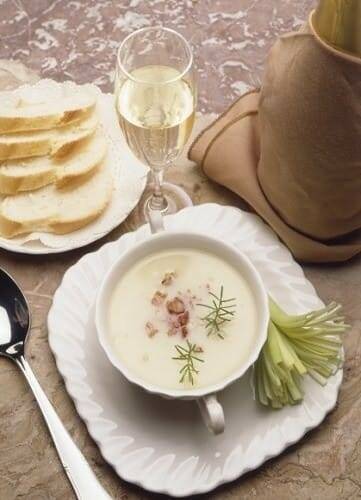 Crema de puerros al cava