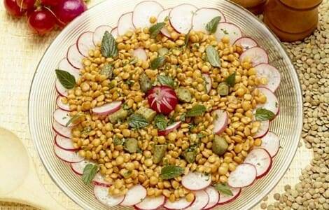 Ensalada de lentejas y menta