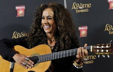 Rosario Flores durante la presentación en Barcelona