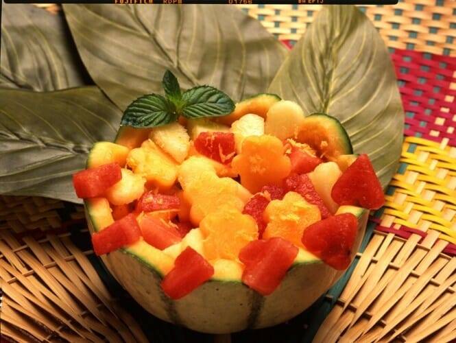 Macedonia de frutas al limón