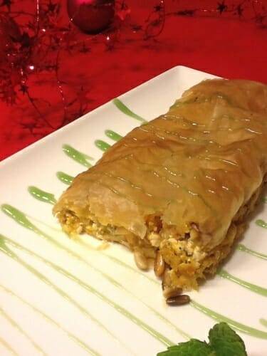 Strudel Salado de Calabaza y Tofú Strudel Salado de Calabaza y Tofú