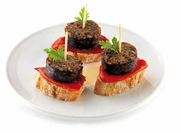 Pinchos de morcilla y pimientos Pinchos de morcilla y pimientos