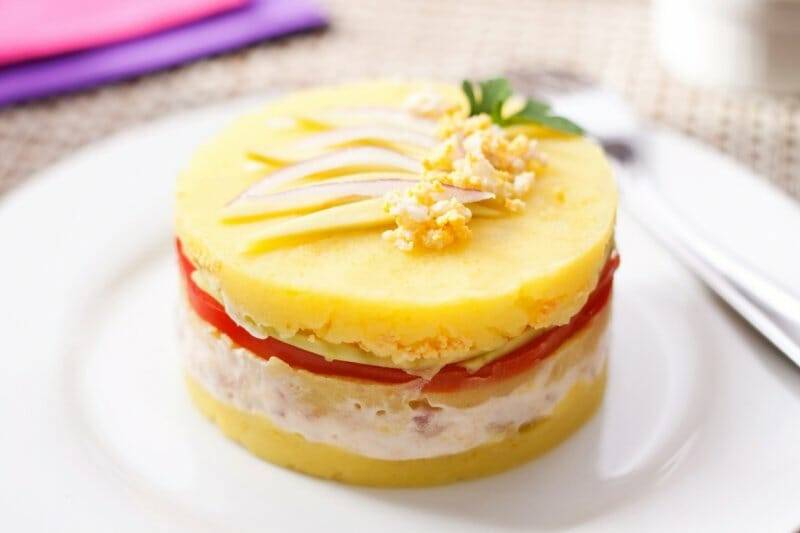 Causa rellena tradicional peruana Causa rellena tradicional peruana