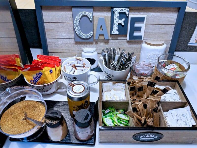 Zona de café en el restaurante de Google