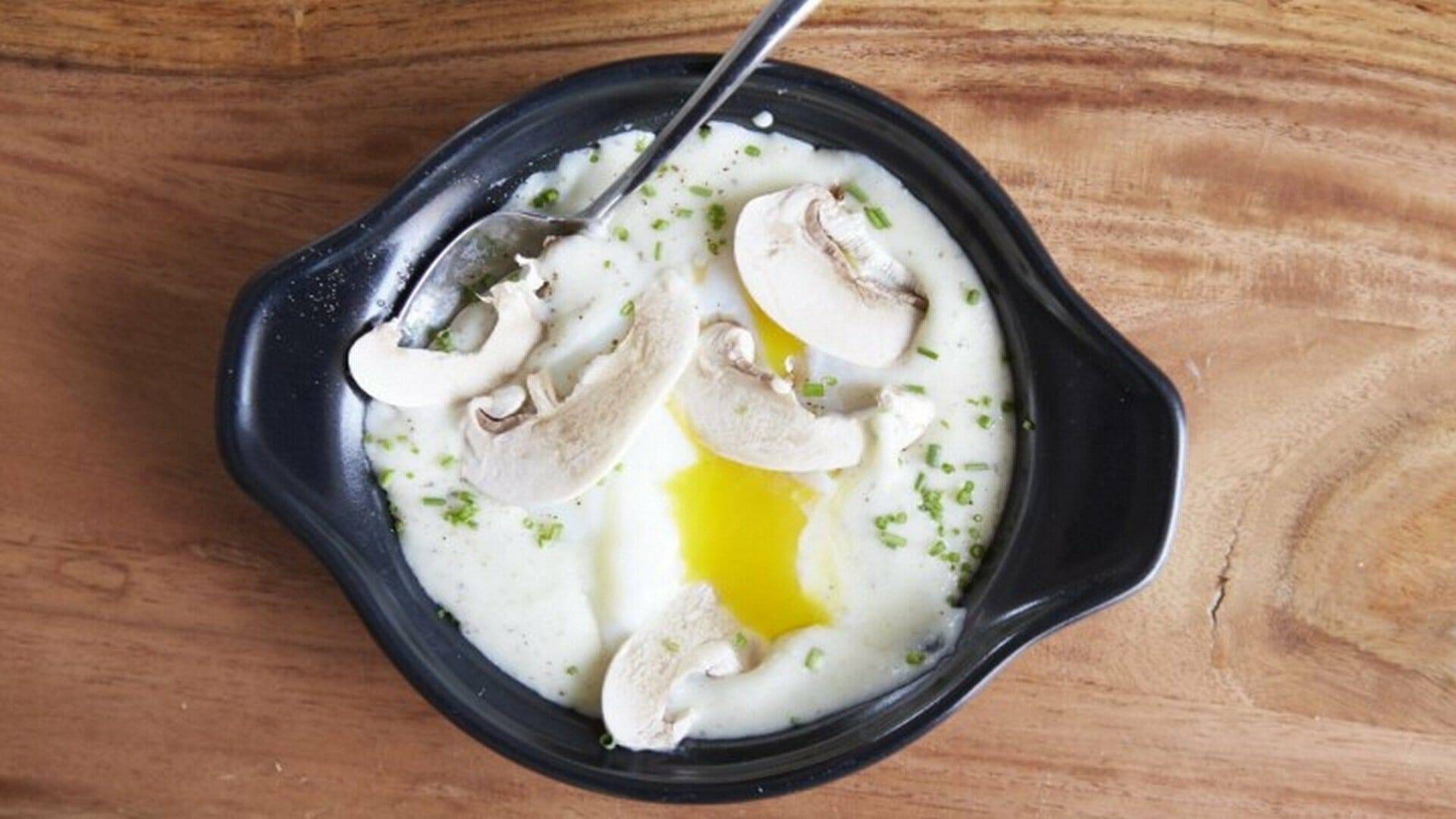 Parmentier de patata trufada con huevo a baja temperatura