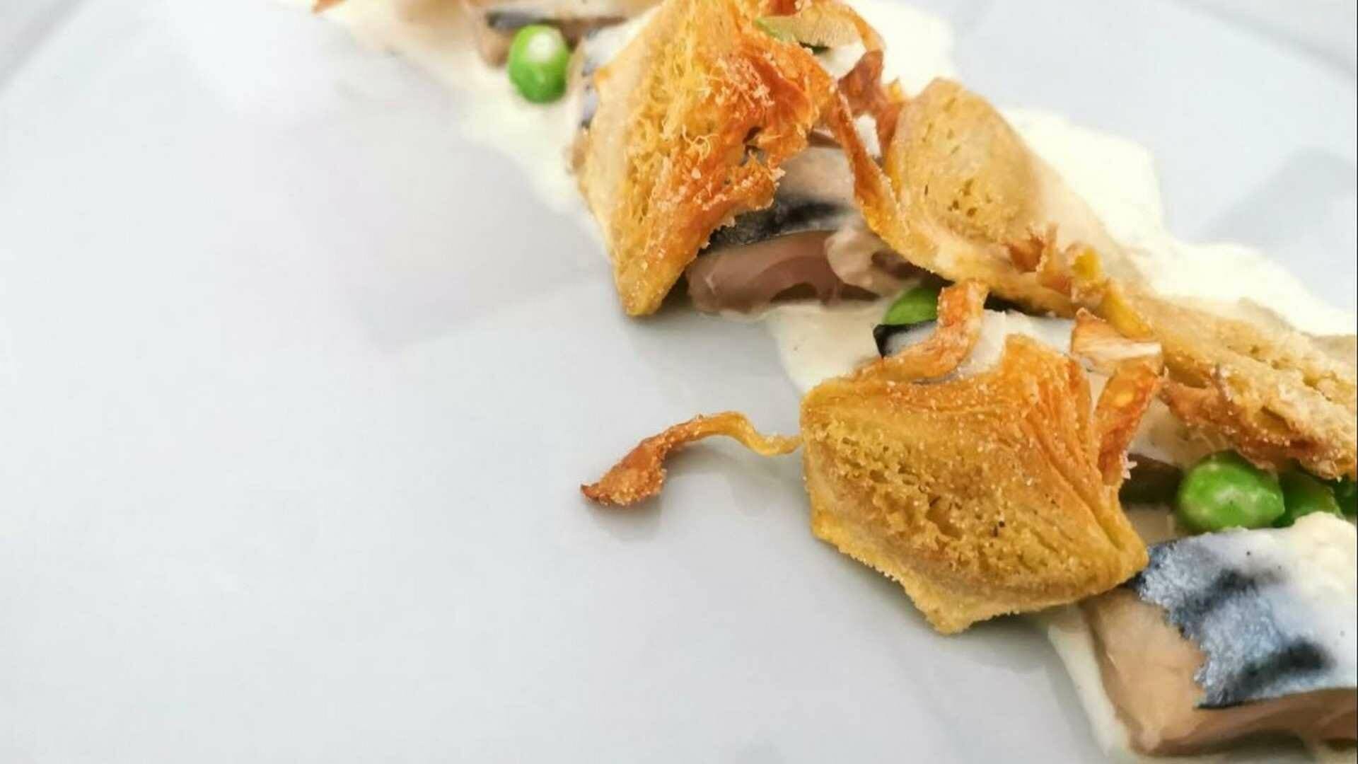 Receta de Verduras de temporada, beurre blanc de Mantequilla de Oveja y vino fino D.O. Montilla-Moriles con caballa curada al momento