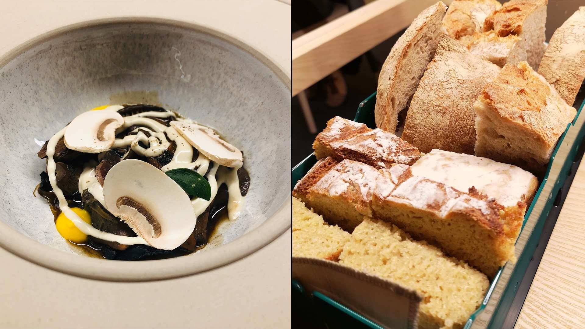 En NaDo elaboran su propio pan con masa madre, de maíz y de trigo, cortado en grandes rebanadas.