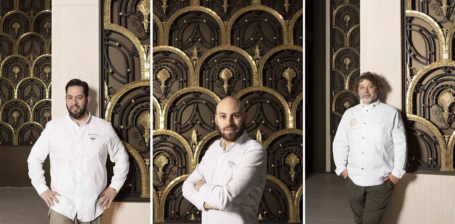 Los chefs Julián Mármol, Rubén Arnaz y Andrés Madrigal