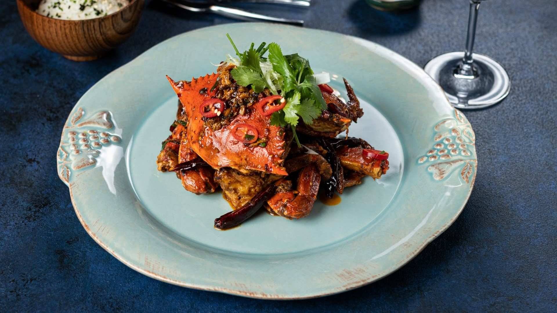 Chili crab cngrejo azul al wok