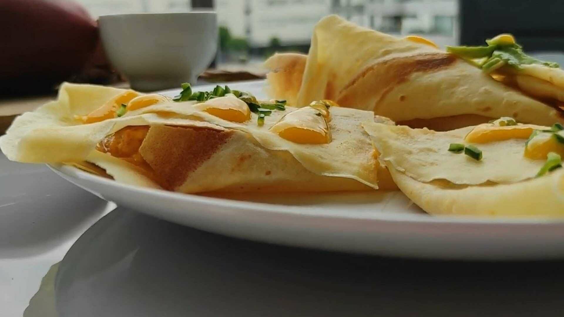 Receta de crepes de Gambón al curry