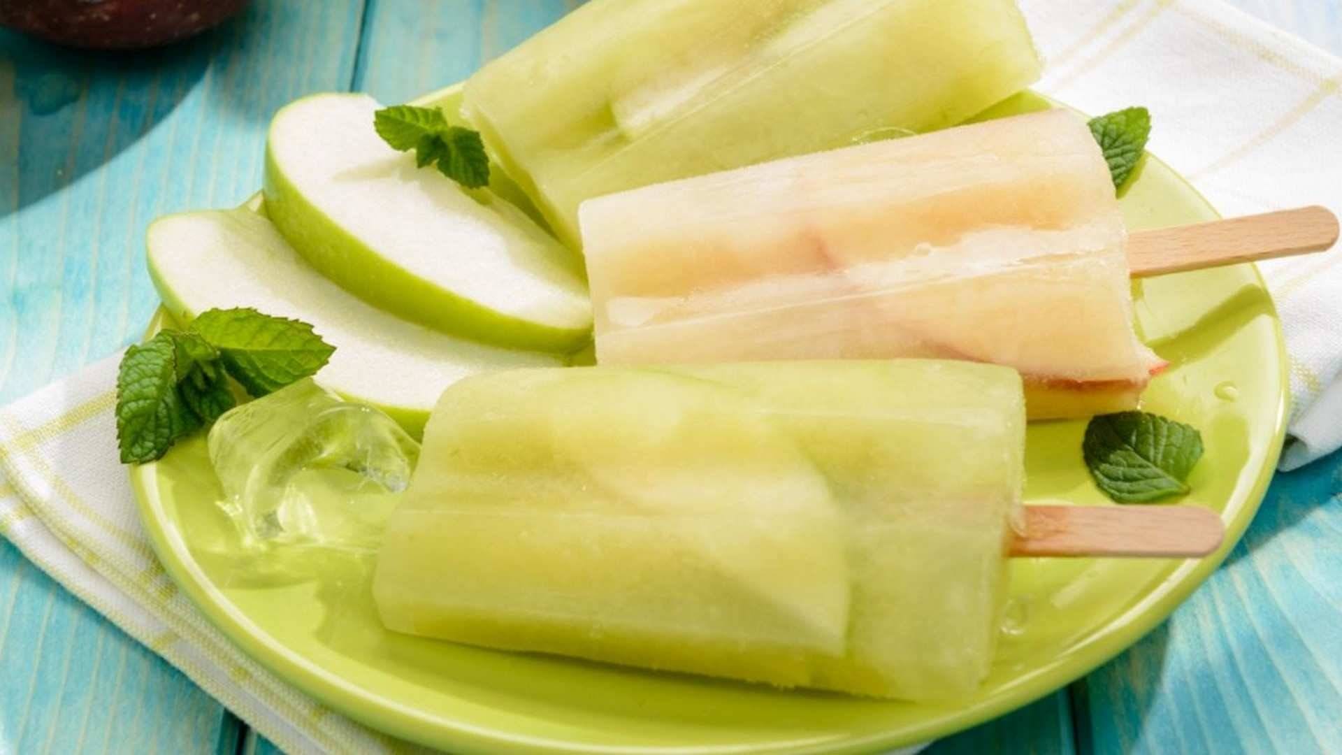 Receta de Polos caseros de Zumo de Manzana